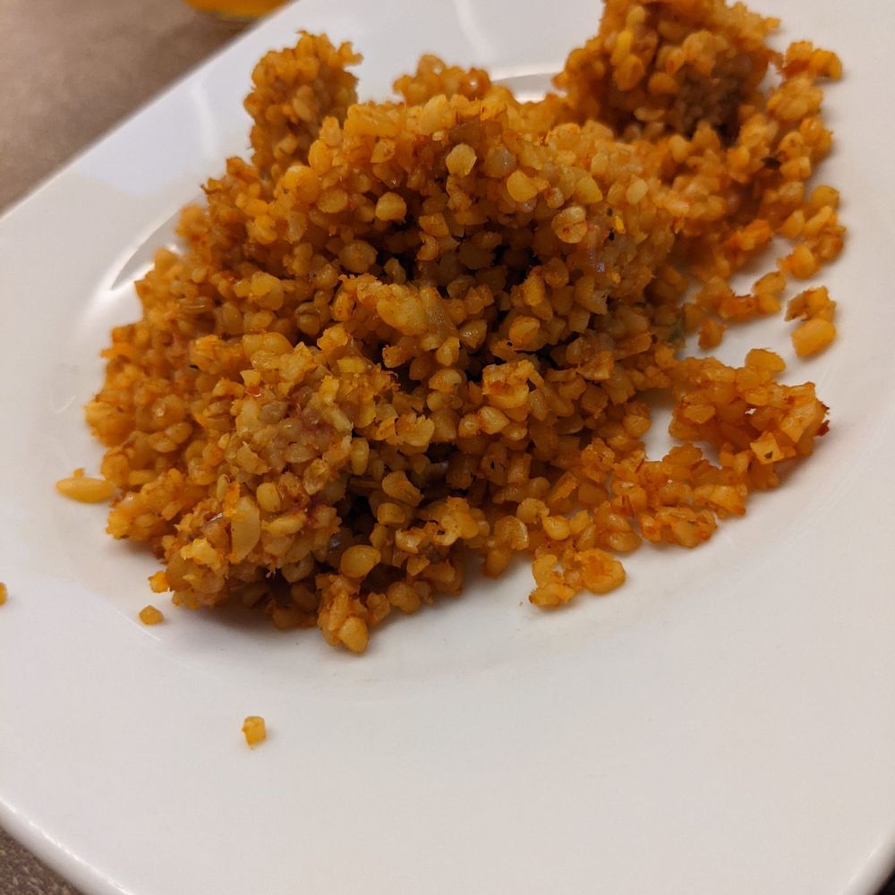 Istanbul Cafe and Restaurant - Bulgar served with main dish - Turkish Near Me - Clifton, New Jersey Istanbul Cafe and Restaurant - Bulgar served with main dish - Turkish Near Me - Clifton, New Jersey
