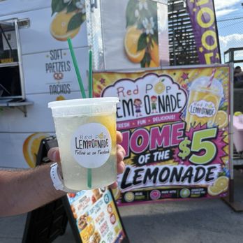 Fonda Fairgrounds - Red Pop lemonade! ($5 lemonade that is from a local biz and is delish!) - Amusement Parks Near Me - Fonda, New York