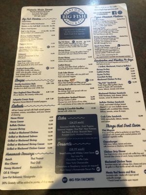 Menu photo 2 Big Fish Seafood Grill & Bar Grapevine, TX Menu photo 2 Big Fish Seafood Grill & Bar Grapevine, TX