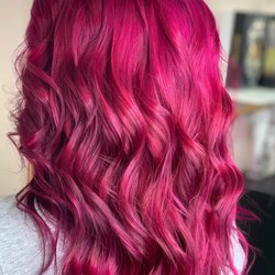 Laina Salon - A bold pink look for this lovely guest