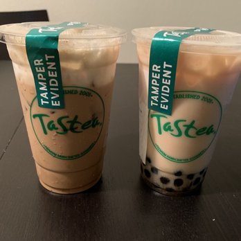 Tastea - House coffee and almond milk tea with honey boba - medium sweetness for both! - Bubble Tea Near Me - Newark, California Tastea - House coffee and almond milk tea with honey boba - medium sweetness for both! - Bubble Tea Near Me - Newark, California