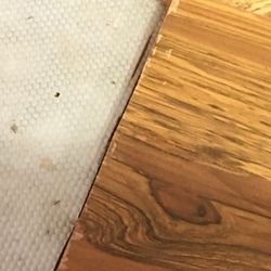 Queen of Klutter - Where they made uneven cuts and damaged the top surface of the wood instead of completing the transition correctly