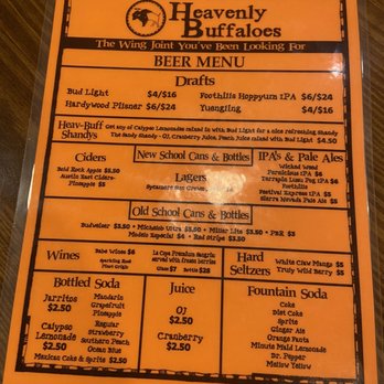 Heavenly Buffaloes - Menu - American Near Me - Durham, North Carolina
