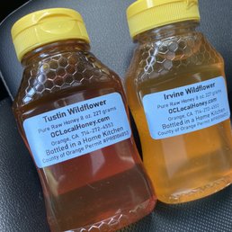two jars of honey
