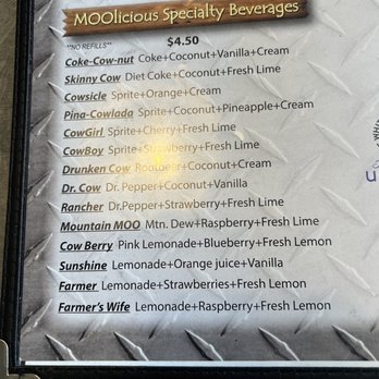 Crazy Cow Cafe - fun drink menu - American Near Me - Beaver, Utah