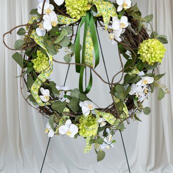 Greenhouse Studios - Let's decorate your door for spring with a custom grapevine wreath - Florists Near Me - Bluffton, South Carolina