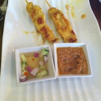 Thai Sweet Basil - Chicken satay appetizer... De-lish!!!!! - Thai Near Me - Tampa, Florida
