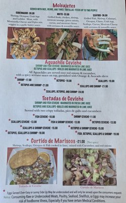 Menu photo 4 La Patria Mariscos & Grill Restaurant Fields Landing, CA