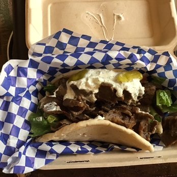 Xanders Greek Gyro - Lamb Gyro Wrap (oops, already took a bite) - Greek Near Me - Redding, California Xanders Greek Gyro - Lamb Gyro Wrap (oops, already took a bite) - Greek Near Me - Redding, California