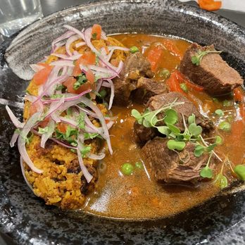 Inka Grill - I enjoyed Frijol con seco which is tender beef dish in a dark beer sauce with Peruvian peppers and tacu tacu. Delish!! - Peruvian Near Me - Greensboro, North Carolina Inka Grill - I enjoyed Frijol con seco which is tender beef dish in a dark beer sauce with Peruvian peppers and tacu tacu. Delish!! - Peruvian Near Me - Greensboro, North Carolina