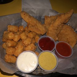 Rookies Sports Bar - The best chicken tenders in your life with tater tots that are also perfect