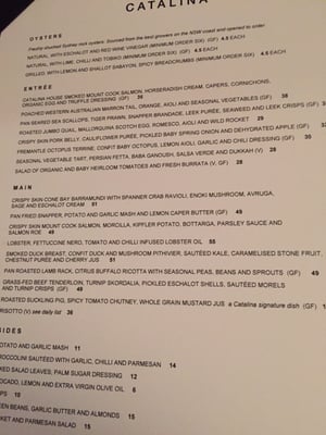 Menu photo 4 Catalina Restaurant Rose Bay, NSW Menu photo 4 Catalina Restaurant Rose Bay, NSW