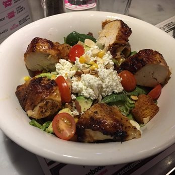 Deville Dinerbar - The Macho Deville salad. Lettuce, goat cheese, avocado, grilled chicken, tomatoes, figues . Really big portion and yummy!!! - Diners Near Me - Montreal, Quebec Deville Dinerbar - The Macho Deville salad. Lettuce, goat cheese, avocado, grilled chicken, tomatoes, figues . Really big portion and yummy!!! - Diners Near Me - Montreal, Quebec