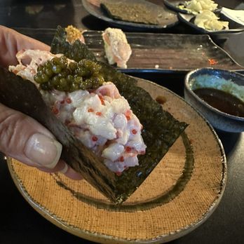 Wabi Nori - Dungeness Miso Crab Roll - Sushi Bars Near Me - Flushing, New York Wabi Nori - Dungeness Miso Crab Roll - Sushi Bars Near Me - Flushing, New York