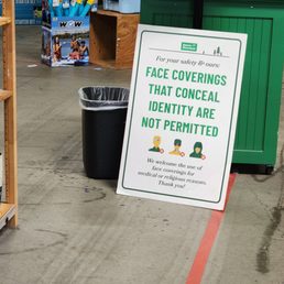As a chronically ill individual, this sign was disappointing. HOWEVER, they allowed me to wear my face covering. As a chronically ill individual, this sign was disappointing. HOWEVER, they allowed me to wear my face covering.