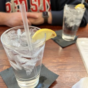 Masse's American Bistro - a glass of ice water with a lemon wedge - Seafood Near Me - Chicopee, Massachusetts