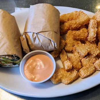Crazy Cow Cafe - Spicy chicken wrap and Tetris tater tots - American Near Me - Beaver, Utah Crazy Cow Cafe - Spicy chicken wrap and Tetris tater tots - American Near Me - Beaver, Utah