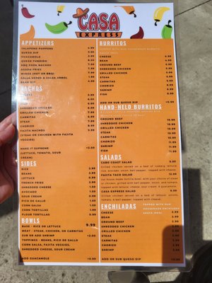 Menu photo 1 Casa Express Tiffin, OH
