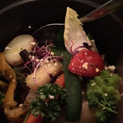 L'Endroit - Beef bourguignon.  Lots of fresh vegetables.