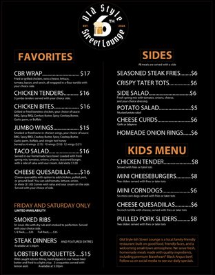 Menu photo 2 Old Style 6th Street Lounge Logansport, IN Menu photo 2 Old Style 6th Street Lounge Logansport, IN
