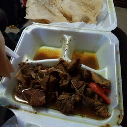 Curry goat roti? Terrible! It has alot of oil and it taste watered down. Never again. Curry goat roti? Terrible! It has alot of oil and it taste watered down. Never again.