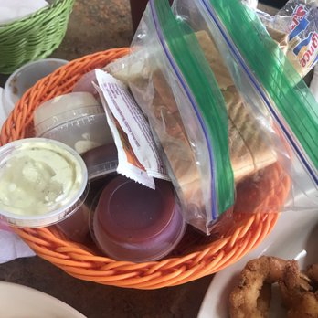 La Playa Seafood Restaurant - Condiments with the seafood plates - Seafood Near Me - San Antonio, Texas