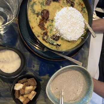 Tajhouse Uptown - Dahl - lentils, good but didn't need rice, would have been better as a soup than a meal - Indian Near Me - Charlotte, North Carolina