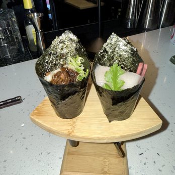 Sushi Saint Winter Park - Hand rolls, one was mushrooms. - Japanese Near Me - Winter Park, Florida Sushi Saint Winter Park - Hand rolls, one was mushrooms. - Japanese Near Me - Winter Park, Florida