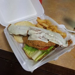 Crispy's wings-n-fish - This ain't right. This fish sandwich is wonderful!