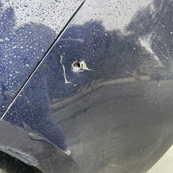 Fletcher Body Shop - Hole where gate hit bumper - Body Shops Near Me - Los Angeles, California