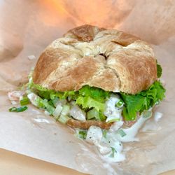 The Black Rabbit - Shrimp Salad Croissant Sandwich