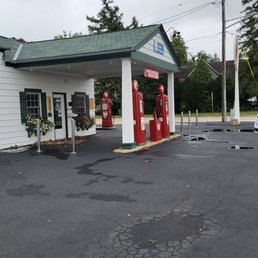Front of gas station