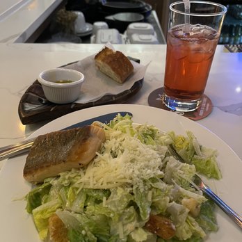 The Shell Restaurant - Salmon and carder salad happy hour special! $10!! - Seafood Near Me - New York, New York