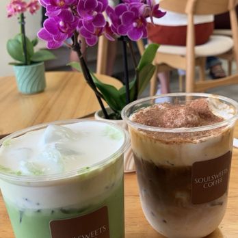 Soulsweets Coffee - matcha einspanner and tiramisu latte - Coffee & Tea Near Me - Glendale, California