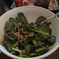 Lil Bombshell - Bombshell salad- delicious! The nuts and dried fruits with the vinaigrette ... all so good.