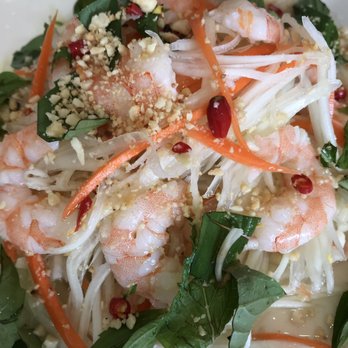 Pho My Vi - Green papaya salad with shrimp! Asked for spicy and we got it - Vietnamese Near Me - Kaneohe, Hawaii Pho My Vi - Green papaya salad with shrimp! Asked for spicy and we got it - Vietnamese Near Me - Kaneohe, Hawaii