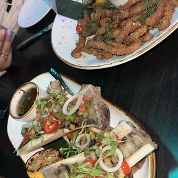 Tostadas Prime - Bone marrow & Calamari - New Mexican Cuisine Near Me - Santa Clara, California