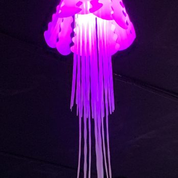 The Mermaid Dive Bar - Jellyfish chandelier - Dive Bars Near Me - Biloxi, Mississippi