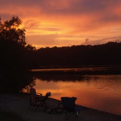 Pilgrim Village - Real Sunset on pond