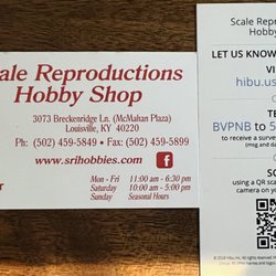 Scale Reproductions Hobby Shop