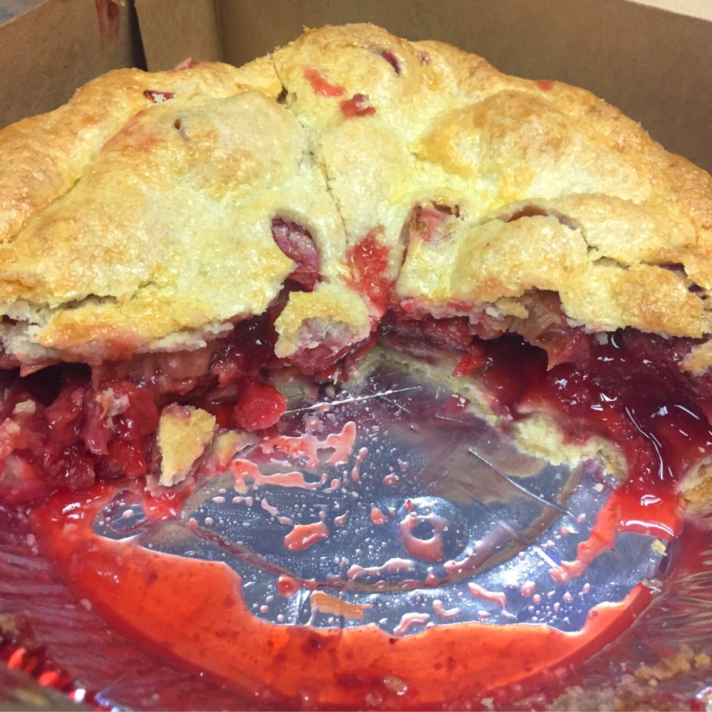 Crushcakes & Cafe - Strawberry Rhubarb pie - Delicious!! - Bakeries Near Me - Santa Barbara, California Crushcakes & Cafe - Strawberry Rhubarb pie - Delicious!! - Bakeries Near Me - Santa Barbara, California
