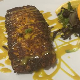 Sweet potato crusted salmon