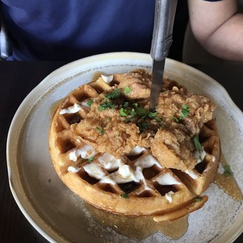 Akar - Crispy Chicken and Sweet Potato Waffle - Asian Fusion Near Me - St. Louis, Missouri