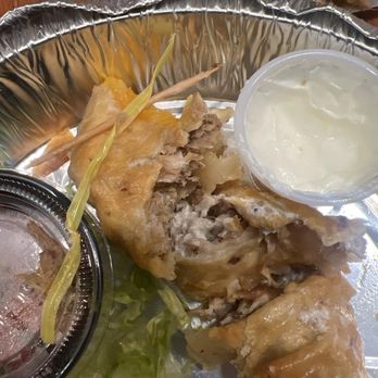 Viva Margarita - Found a toothpick and a metal tie in my Barbacoa Chimichangas - Mexican Near Me - Hackensack, New Jersey