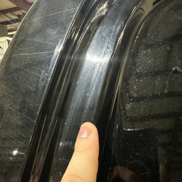 Clear coat burn in. A cheap repair method used by some body shops