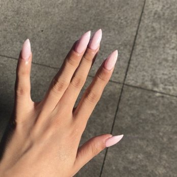 Foxy Nails - Pink sparkle shellac (long stiletto) $47 total - Nail Salons Near Me - Happy Valley, Oregon