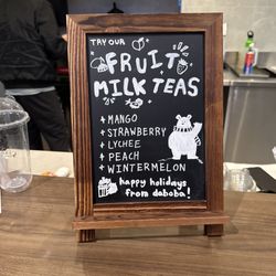 Daboba - Fruit milk tea options