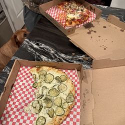 Fairgrounds Pizzeria - Dill pickle pizza / meat lovers