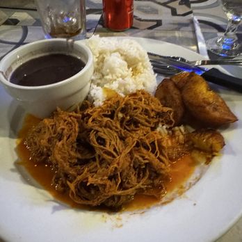 Ropa Vieja Grill - Ropa vieja de la Cubana, black beans, rice, and ripe plantains. - Latin American Near Me - San Juan, Puerto Rico