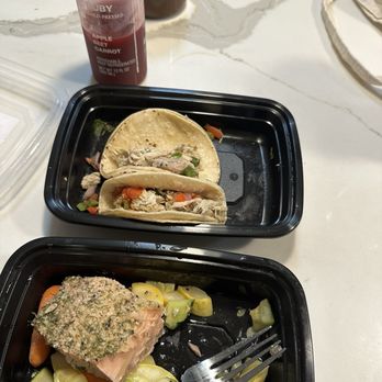 Ready Fit Go - Look Good Naked Salmon and Angry Bird Chicken Snack Tacos - Health Markets Near Me - Hermosa Beach, California Ready Fit Go - Look Good Naked Salmon and Angry Bird Chicken Snack Tacos - Health Markets Near Me - Hermosa Beach, California
